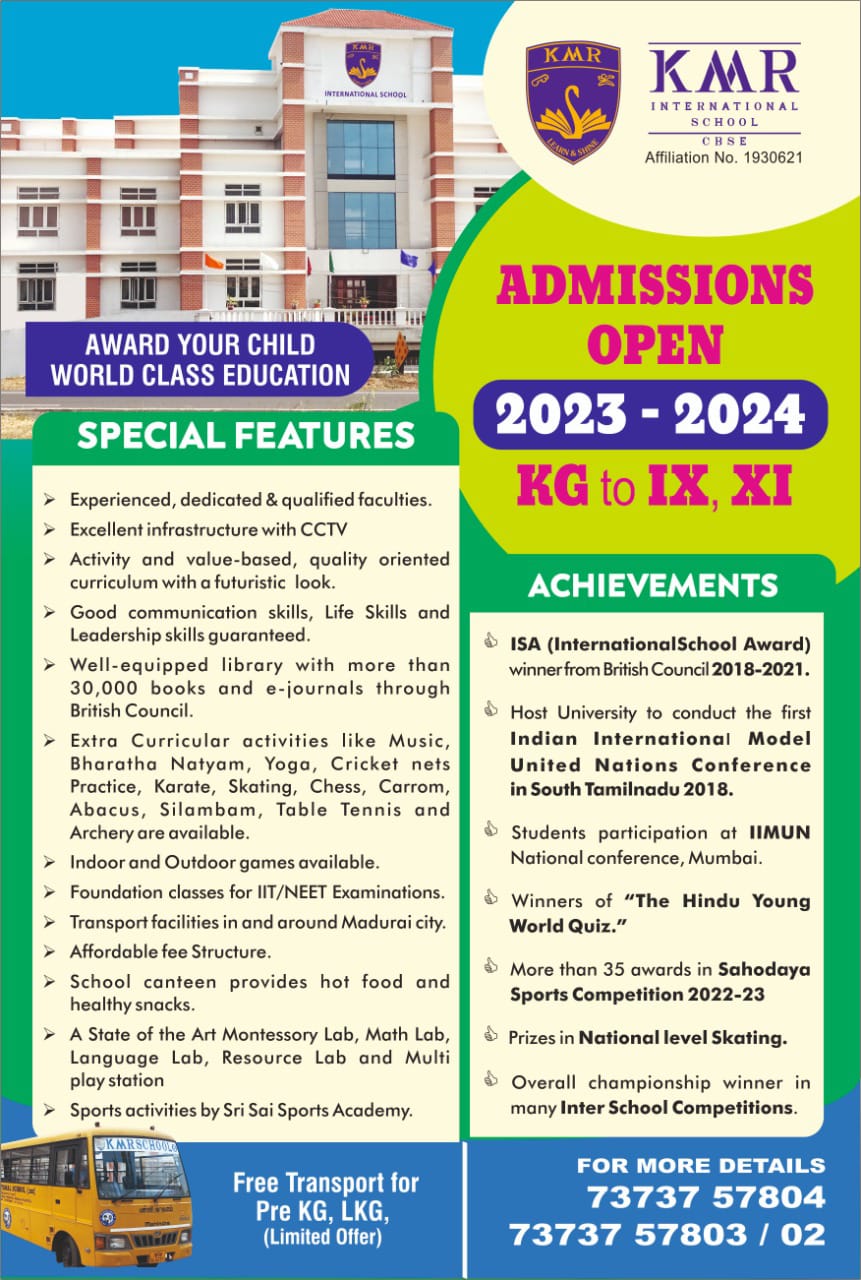 KMR School – Best CBSC School in Madurai